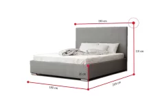 Čalouněná postel NASTY 5 + rošt + matrace 180x200