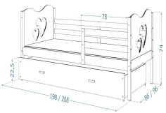 Dětská postel FOX P2 color + matrace + rošt ZDARMA