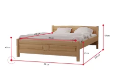 Vyvýšená postel ANGEL + matrace + rošt 90x200 cm