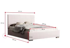 Jednolůžková čalouněná postel NASTY 4