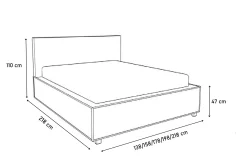 Čalouněná postel JUDITH s matrací, 120x200