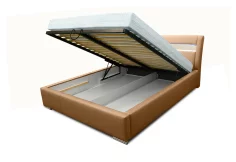 Čalouněná postel ZENONE s led osvětlením a matrací, 120x200