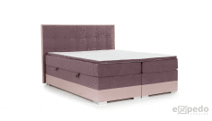 Čalouněná postel boxspring KATELYN + úložný prostor + topper