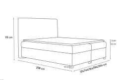 Čalouněná postel boxspring GLORIA + topper ZDARMA