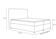 Čalouněná postel boxspring VIOLIN + topper