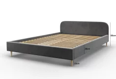 Čalouněná postel LIFE + rošt + matrace, 140x200