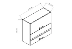 Kuchyňská skříňka horní prosklená ISOLDA