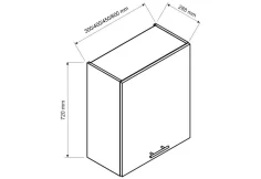 Kuchyňská skříňka horní jednodveřová ISOLDA