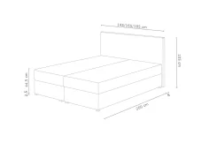 Čalouněná postel LAKE 3 + matrace