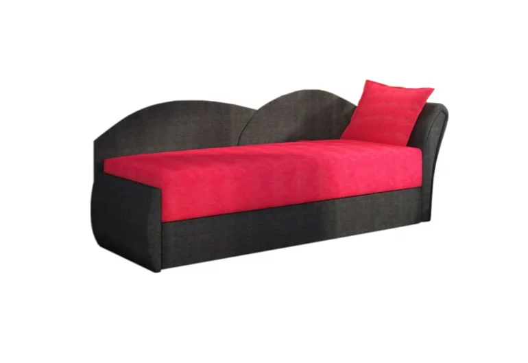 Canapea extensibilă RICCARDO, 200x80x75, roșu + negru (alova46/alova04), dreapta
