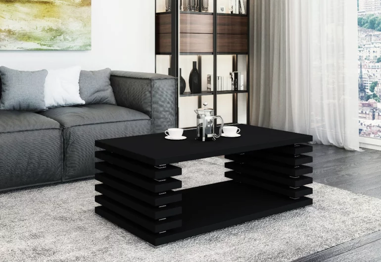 Konferenční stolek DOURO, 120x44x60, černý - VÝPRODEJ č.28