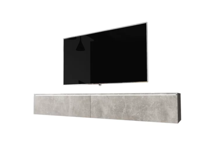 Comoda TV MENDES D 180, 180x30x32, beton + LED